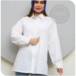 شومیز جلو دکمه سفید