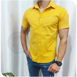 پیراهن پوپلین پشت چاپ مردانه