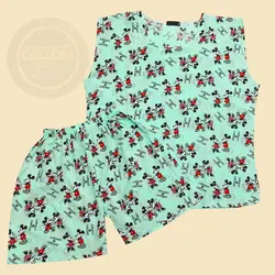 تیشرت و شورتک نخی میکی موس