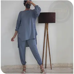 ست مانتو و شلوار اسلش ابروبادی