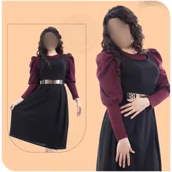 شومیز و سارافون آستین پفی