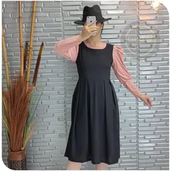 شومیز و سارافون آستین پفی