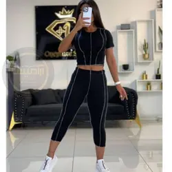 ست کراپ و لگ دوخت ازرو