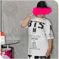 تیشرت لانگ BTS زنجیردار