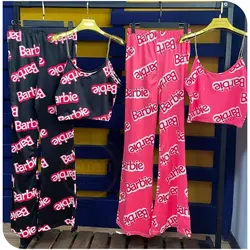 ست کراپ و شلوار بوتکات باربی