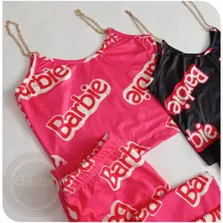 ست کراپ و شلوار بوتکات باربی