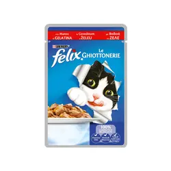 پوچ گربه بالغ طعم گوشت در ژله فلیکس