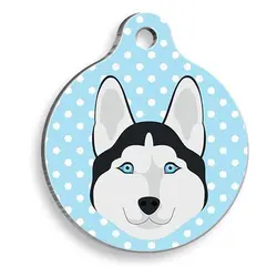 پلاک گردنی سگ سایز Husky آبی برند Luna