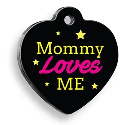 پلاک گردنی قلبی سگ و گربه Mommy Loves Me برند Luna