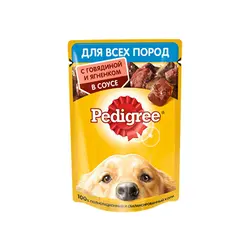 پوچ مخصوص سگ طعم گوشت گاو و بره برند پدیگری