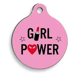 پلاک گردنی سگ و گربه Girl power برند Luna