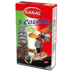 تشویقی ویتامینه جوندگان سانال با طعم ماست،هویج،سبزیجات وزن 45گرم