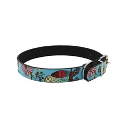 قلاده گردنی چرمی طرح دار مخصوص سگ