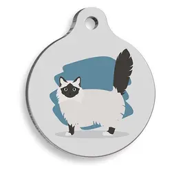 پلاک گردنی گرد گربه Siamese برند Luna