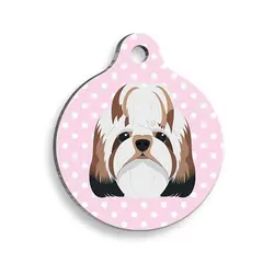 پلاک گردنی گرد سگ Shih Tzu برند Luna