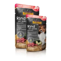 پوچ گوشت گاو با رشته فرنگی و کدو سبز بلکاندو مخصوص سگ بالغ 125gr