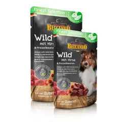 پوچ گوشت خرگوش + ارزن و زغال اخته کوهی بلکاندو مخصوص سگ بالغ 300gr