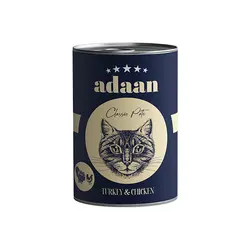 کنسرو گربه پته مرغ و بوقلمون آدان
