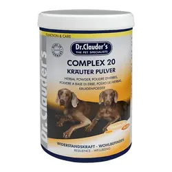 پودر کمپلکس 20 تقویت کننده سیستم ایمنی بدن مخصوص سگ 500 گرمی برند دکتر کلادرز
