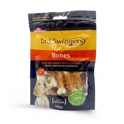 تشویقی سگ استخوان کلسیم دار همراه با دورپیچ مرغ  Pet- intrest وزن ۱۰۰گرم