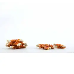 تشویقی سگ استخوان کلسیم دار همراه با دورپیچ مرغ  Pet- intrest وزن ۱۰۰گرم