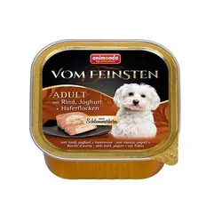 خوراک کاسه‌ای ووم فیستن مغزدار حاوی گوشت گوساله، ماست و چو پرک شده مخصوص سگ 150gr