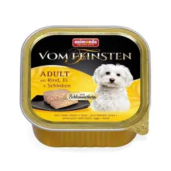 خوراک کاسه‌ای ووم فیستن مغزدار حاوی گوشت گاو، تخم مرغ و گراز مخصوص سگ بالغ 150gr