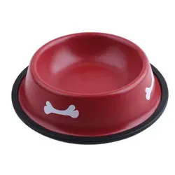 ظرف غذای سگ و گربه فلزی رنگی سایز2