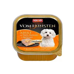 خوراک کاسه‌ای ووم فیستن مغزدار حاوی مرغ، موز و زردآلو مخصوص سگ 150gr