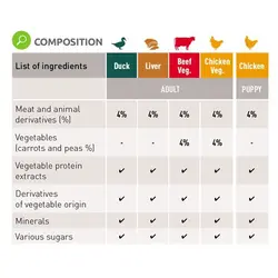 سوپ مخصوص سگ بالغ حاوی گوشت گاو  و سبزیجات 100gr