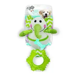 عروسک فیل صدادار به همراه قسمت دنتال رنگ سبز