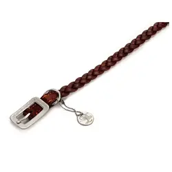 قلاده گردنی چرم بافت برند بیزتیس