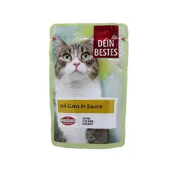 پوچ گربه طعم غاز در سس دین بست