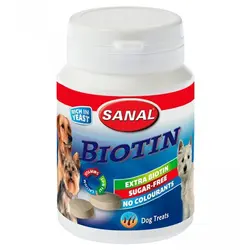 قرص تشویقی ویتامینه بیوتین سگ سانال به همراه مخمر