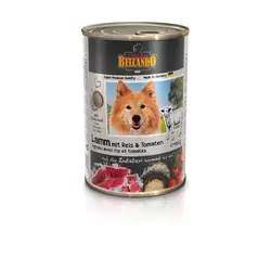 کنسرو گوشت بره + برنج و گوجه فرنگی بلکاندو مخصوص سگ بالغ 800gr