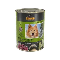 کنسرو گوشت بوقلمون + برنج و کدو سبز بلکاندو مخصوص سگ بالغ 800gr