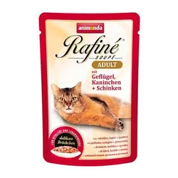 پوچ رافینه حاوی گوشت پرندگان،خرگوش و گراز مخصوص گربه بالغ 100gr