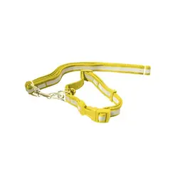 قلاده گردنی شبرنگ سگ زرد سایز Medium