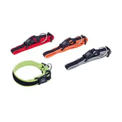 قلاده گردنی سگ پارچه ای و کشی رنگ صورتی نوبی