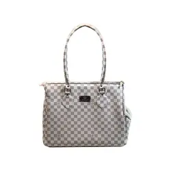 کیف حمل سگ و گربه رنگ سفید طرح louis vuitton