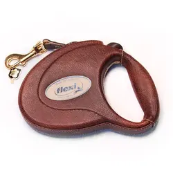 قلاده متری نواری فلکسی قهوه ای ۵ متری مناسب تا وزن ۲۵ کیلوگرم