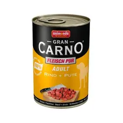 كنسرو گرن کارنو حاوی گوشت گاو و بوقلمون مخصوص سگ بالغ 400gr