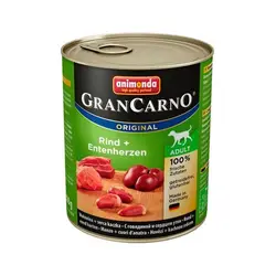 كنسرو گرن کارنو حاوی گوشت گاو و دل اردک مخصوص سگ بالغ 800gr