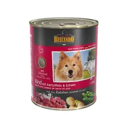 کنسرو بیف + سیب زمینی و نخود سبز بلکاندو مخصوص سگ بالغ 400gr