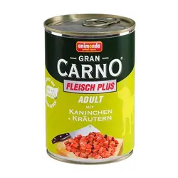 كنسرو گرن کارنو حاوی گوشت گاو، خرگوش و سبزیجات مخصوص سگ بالغ 400gr