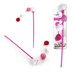 چوب بازی گربه به همراه توپ و پر