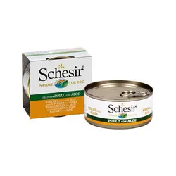 کنسرو سگ طعم مرغ و آلوورا Schesir