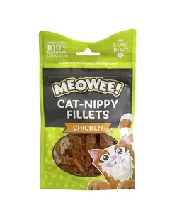 تشویقی رژیمی گربه تکه های فیله مرغ طبیعی مئووی