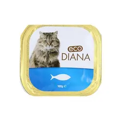 خوراک کاسه ای مخصوص گربه دیانا با طعم  ماهی 100gr