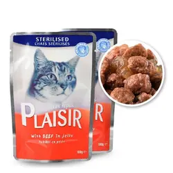 سوپ مخصوص گربه عقیم شده حاوی گوشت گاو 100gr